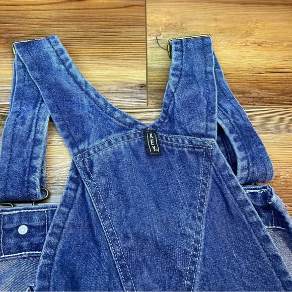 Key Apparel Carpenter Utility Style Denim Bib Overalls - No sign of wear 16short - Picture 7 of 9